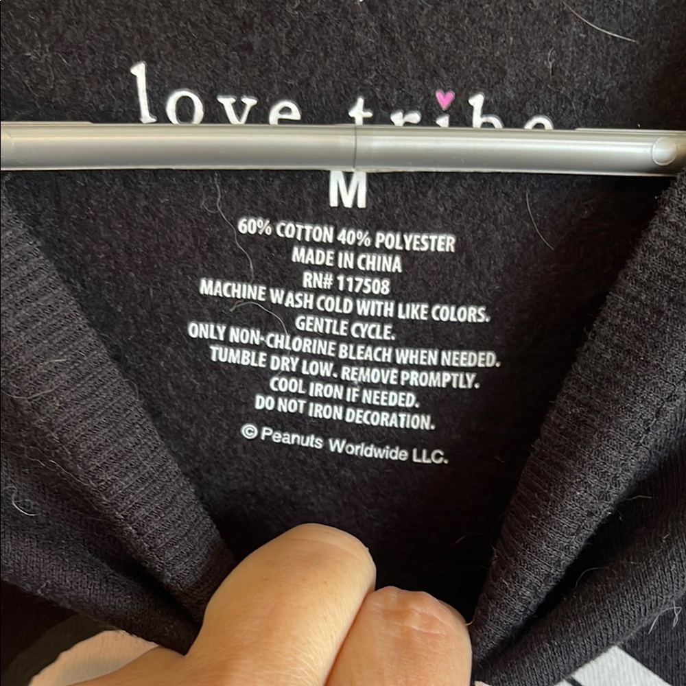 Love Tribe Black Snoopy Holiday Sweatshirt - Picture 2 of 3